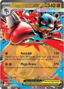 Mega Lucario ex 077/132 - Mega Evolution - Holofoil