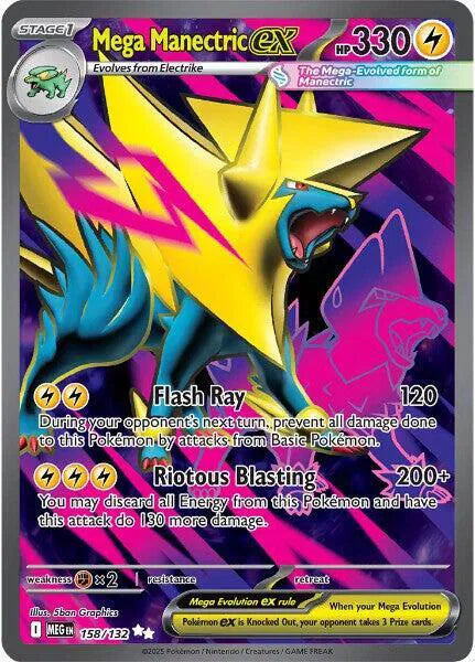 Mega Manectric ex 158/132 - Mega Evolution - Holofoil