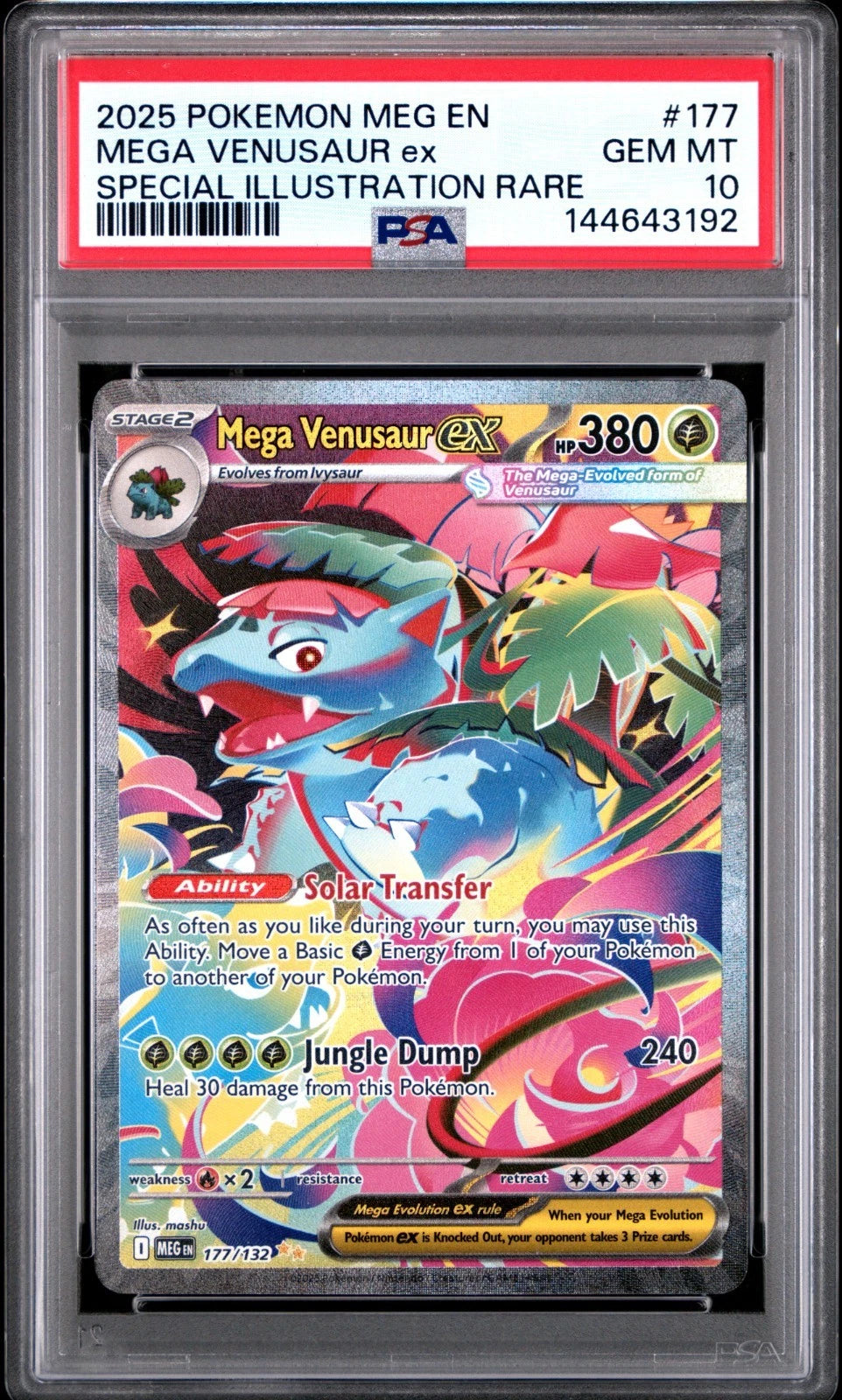 Mega Venusaur ex (PSA 10) 177/132 - Mega Evolution - Holofoil
