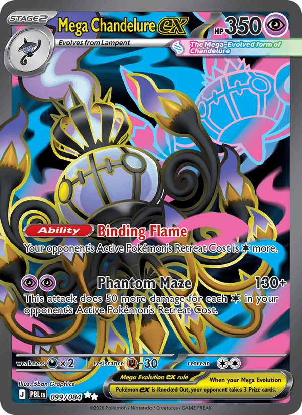 Mega Chandelure ex 099/084 - Pitch Black - Holofoil