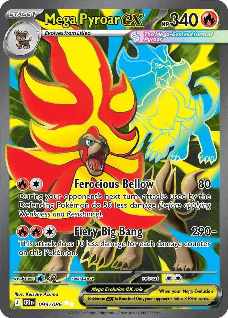 Mega Pyroar ex 099/086 - Chaos Rising - Holofoil