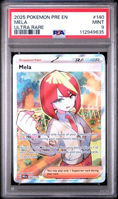 Mela (PSA 9) 140/131 – Prismatic Evolutions – Holofoil
