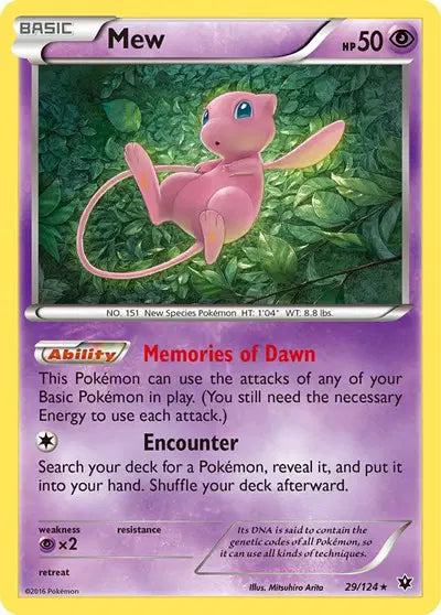 Mew 29/124 - Fates Collide - Holofoil