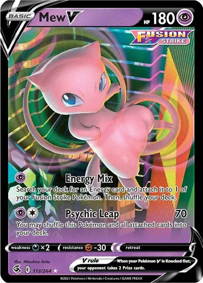 Mew V 113/264 - Fusion Strike - Holofoil