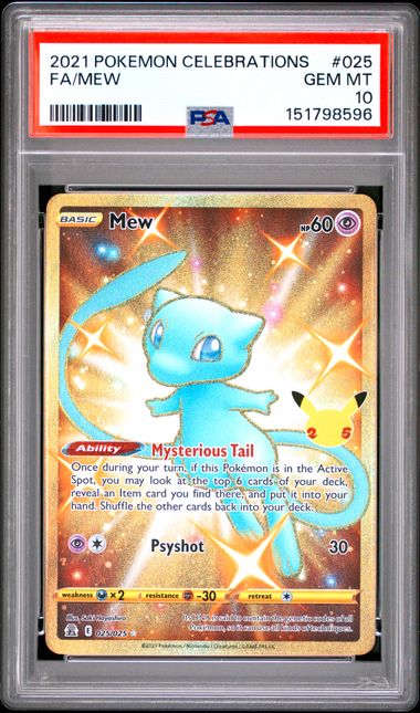 Mew (PSA 10) 025/025 - Celebrations - Holofoil