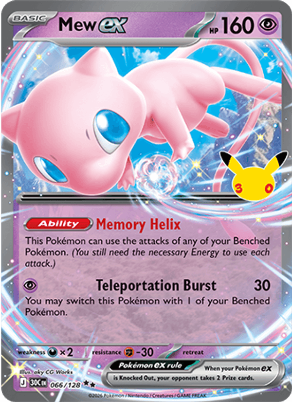 Mew ex 066/128 - 30th Celebration - Holofoil