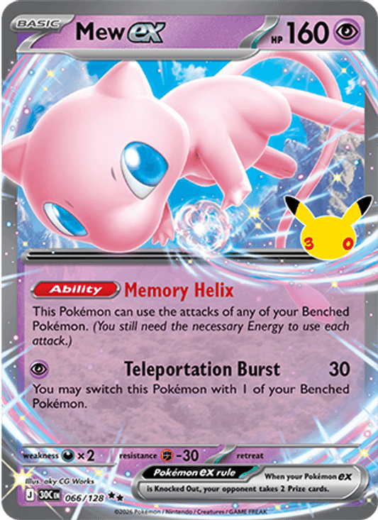 Mew ex 066/128 - 30th Celebration - Holofoil