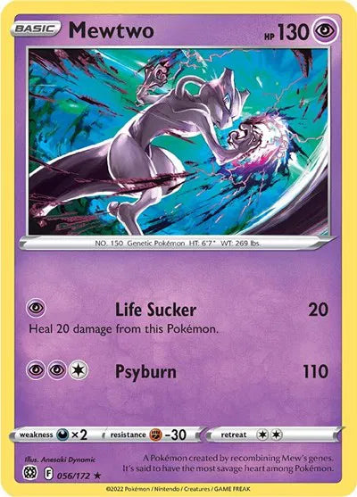 Mewtwo 056/172 - Brilliant Stars - Reverse Holofoil