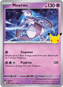Mewtwo 063/128 - 30th Celebration - Holofoil