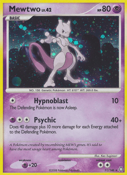 Mewtwo Lv.42 11/146 - Legends Awakened - Holofoil Mewtwo Lv.42 11/146 - Legends Awakened - Holofoil