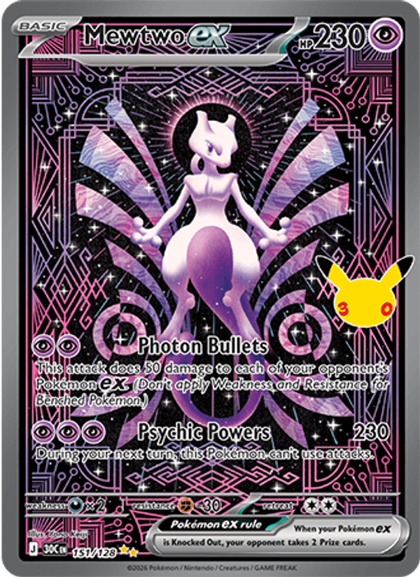 Mewtwo ex 151/128 - 30th Celebration - Holofoil