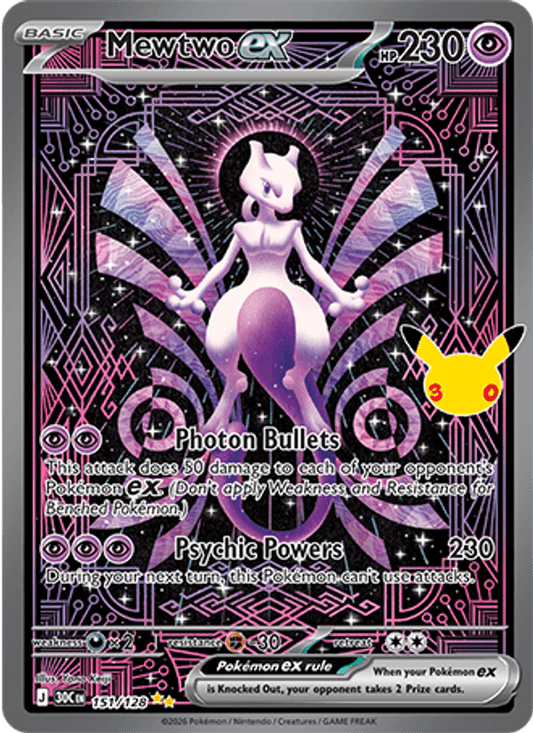 Mewtwo ex 151/128 - 30th Celebration - Holofoil