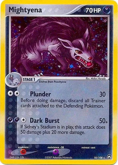 Mightyena 18/108 - EX Power Keepers - Cosmos Holo