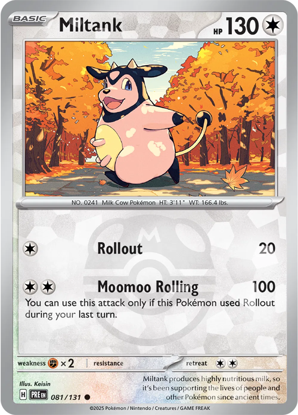 Miltank 081/131 - Prismatic Evolutions - Master Ball Pattern