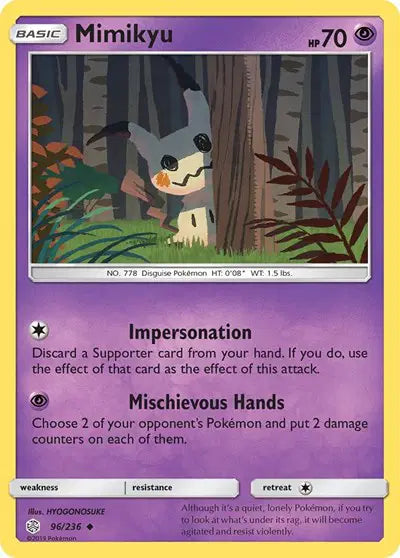 Mimikyu 96/236 - Cosmic Eclipse - Reverse Holofoil