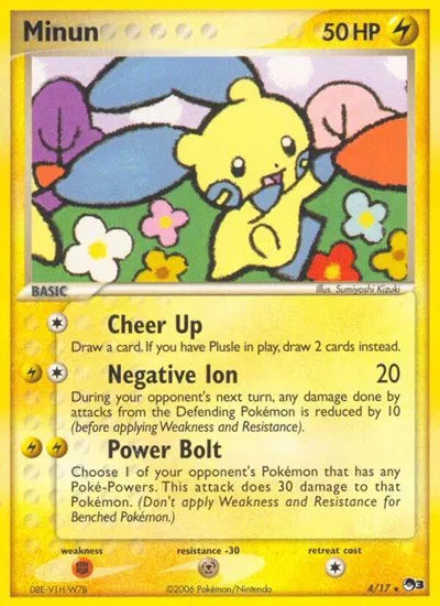 Minun 4/17 - POP Series 3 - Holofoil