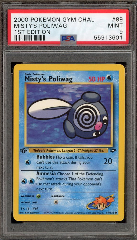 Misty's Poliwag (PSA 9) 89/132 - Gym Challenge (1st Edition) - Holofoil