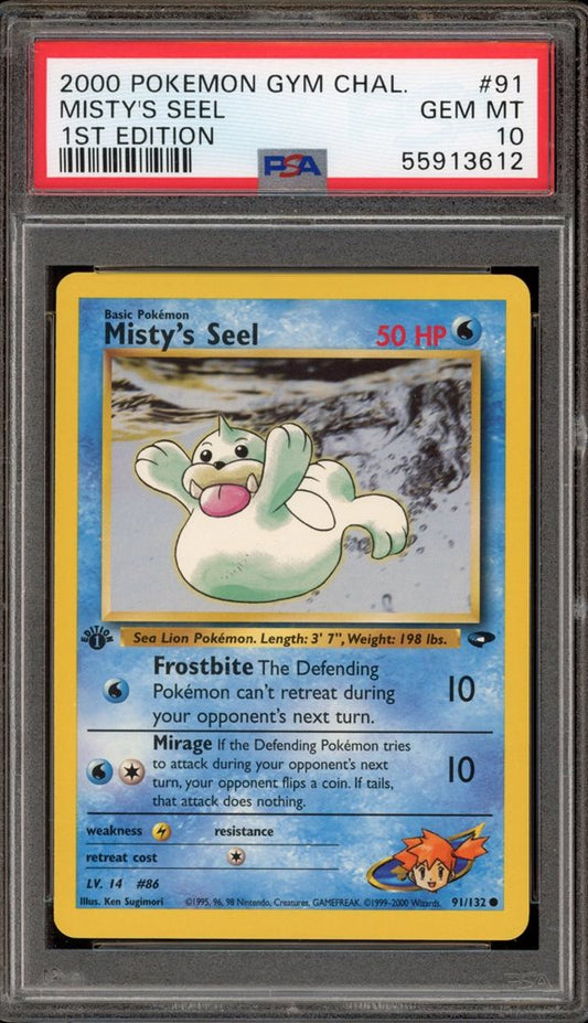 Misty's Seel (PSA 9) 91/132 - Gym Challenge (1st Edition) - Holofoil