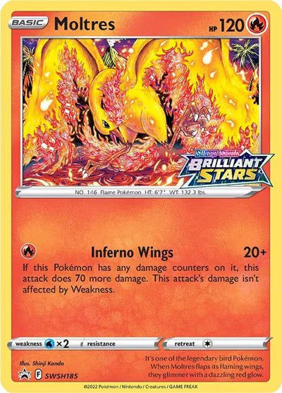 Moltres SWSH185 - Sword & Shield Promo - Holofoil