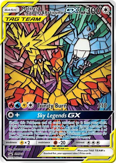 Moltres & Zapdos & Articuno GX SM210 - Sun & Moon Promo - Holofoil