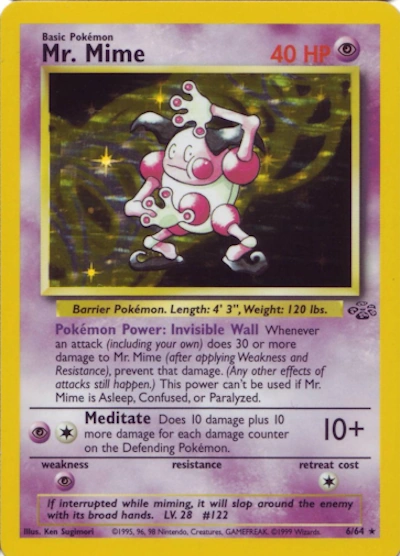 Mr. Mime 6/64 - Dschungel (Unbegrenzt) - Holofolie