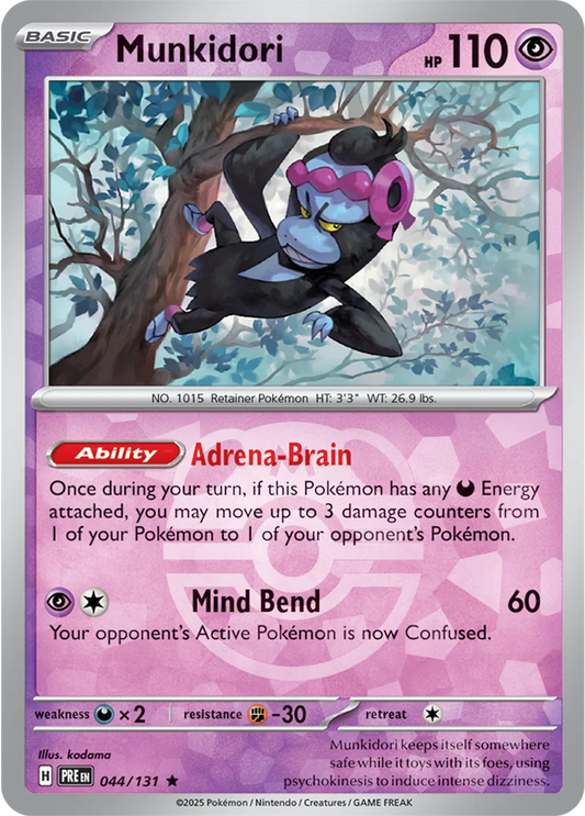 Munkidori 044/131 - Prismatic Evolutions - Master Ball Pattern
