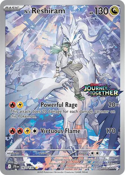 N's Reshiram (stamped) 167/159 - Journey Together - Holofoil (sealed)
