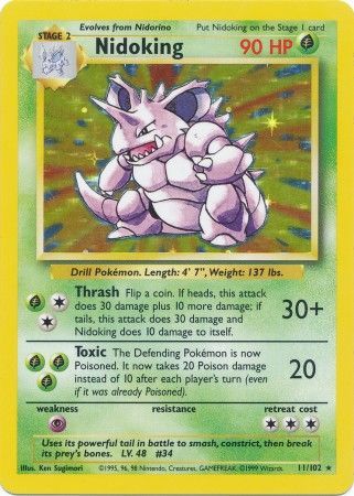 Nidoking 11/102 - Base Set (Unlimited) - Holofoil