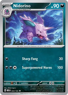 Nidorino 033/165 - Scarlet & Violet 151 - Normal