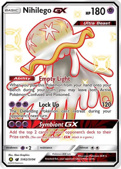 Nihilego GX SV62/SV94  - Hidden Fates: Shiny Vault - Holofoil