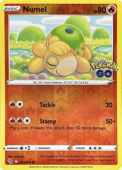 Numel (Peelable Ditto) 013/078 - Pokemon Go - Reverse Holofoil
