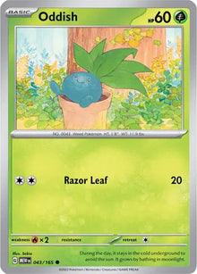 Oddish 043/165 - Scarlet & Violet 151 - Reverse Holofoil
