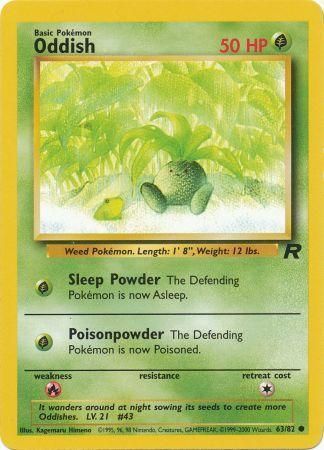 Oddish 63/82 - Team Rocket (Unlimited) - Normal