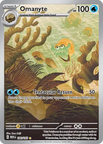 Omanyte 180/165 - Scarlet & Violet 151 - Holofoil