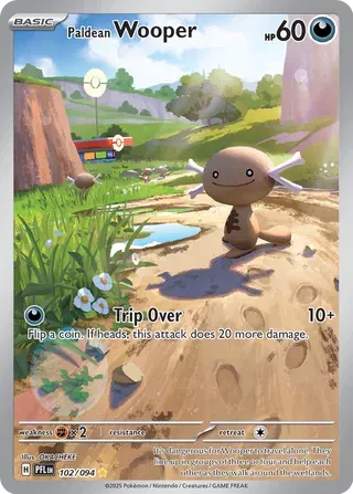 Paldean Wooper 102/094 - Phantasmal Flames - Holofoil