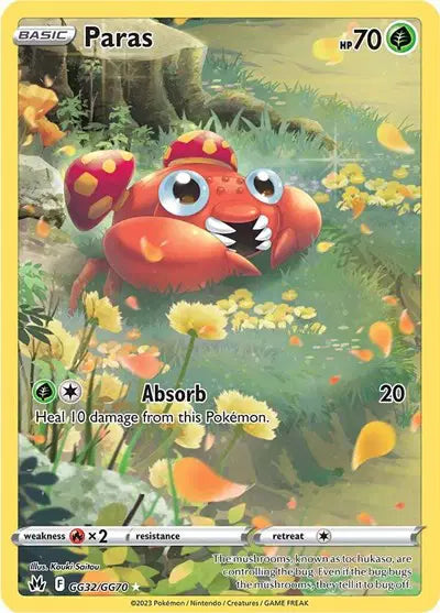 Paras GG32/GG70 - Crown Zenith: Galarian Gallery - Holofoil