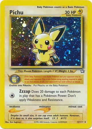 Pichu 12/111 – Neo Genesis (Unlimited) – Holofoil
