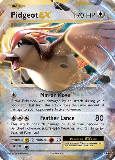Pidgeot EX 64/108 - Evolutions - Holofoil