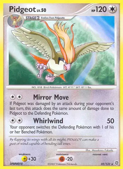 Pidgeot Lv.50 35/123 - Secret Wonders - Reverse Holofoil