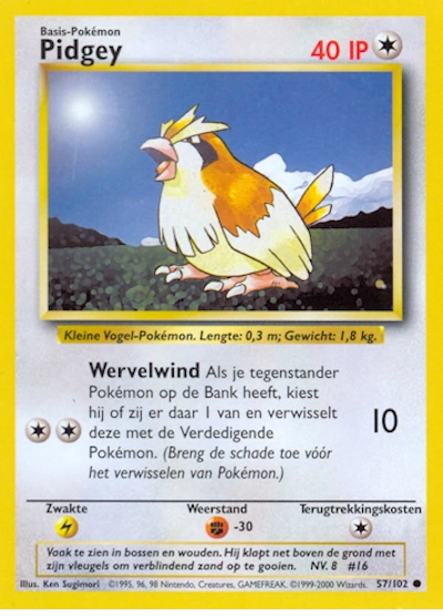 Pidgey (NL) 57/102 - Base Set (Unlimited) - Normal