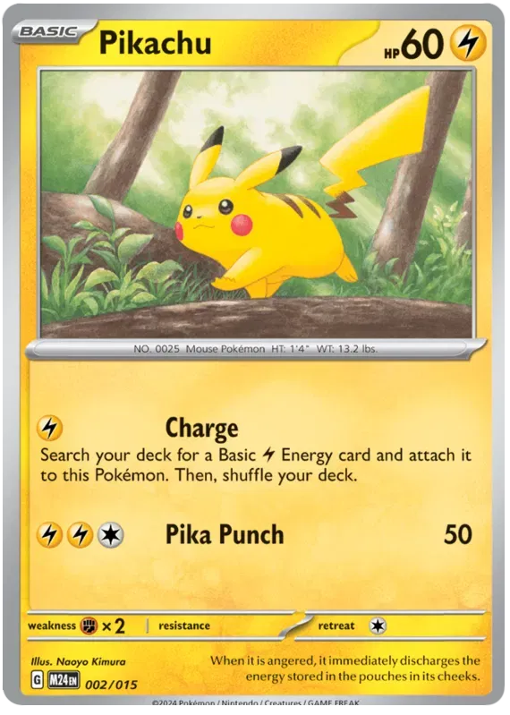 Pikachu 002/015 - McDonald's Promos 2024 - Holofoil