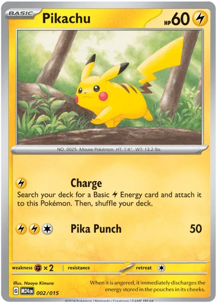 pokemon 2024 mcdonald's cards Happy Meal #9 Paldea Evolved Type Pikachu 002/015 - McDonald's Promos