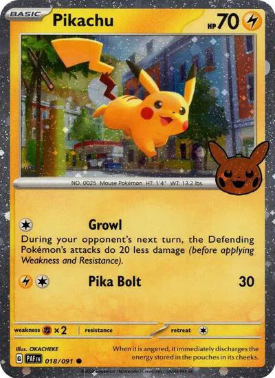 Pikachu 018/091 - Trick or Trade 2024 - Cosmos Holo