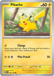 Pikachu 025/165 - Scarlet & Violet 151 - Reverse Holofoil