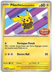 Pikachu Berkemeja Batik (ID) 154/SV-P - Scarlet & Violet Indonesian Promos - Normal