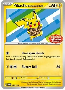Pikachu Berkemeja Batik (ID) 155/SV-P - Scarlet & Violet Indonesian Promos - Normal