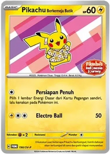 Pikachu Berkemeja Batik (ID) 190/SV-P - Scarlet & Violet Indonesian Promos - Normal