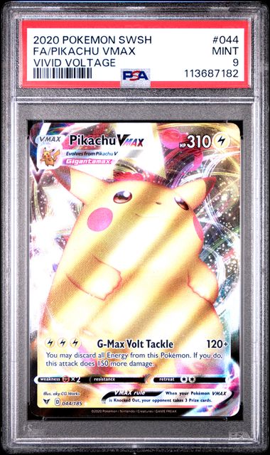 Pikachu VMAX (PSA 9) 044/185 – Vivid Voltage – Holofoil