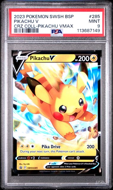 Pikachu V (PSA 9) SWSH285 – Sword & Shield Promo – Holofoil