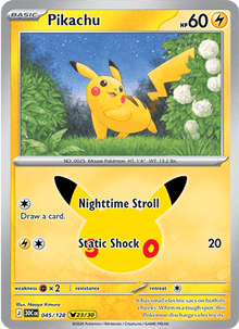 Pikachu 045/128 - 30th Celebration - Holofoil